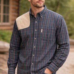 Columbia Riverlodge shooting shirt plaid outdoor workwear durable casual size L